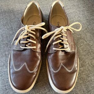 Cole Haan Wingtip Shoes Sneakers Winslow C10641 Lace Up Brown Casual Mens 10.5